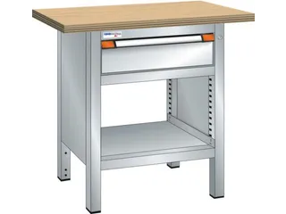 werkbank,HxBxD 845x1000x700mm,multiplexblad,RAL7035,front RAL7035 - 2