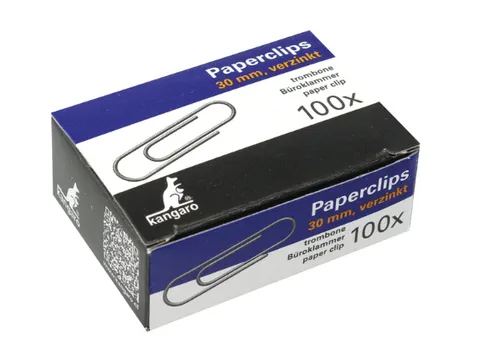 Paperclip Kangaro 30mm rond verzinkt 100 stuks