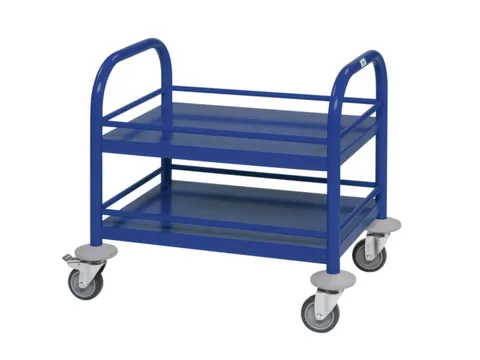 Serveerwagen,Draagverm. 80Kg,2Etage(S),Staaletage,Blauw