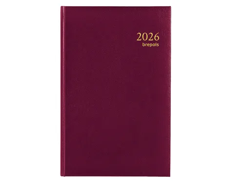 Agenda 2027 Brepols Saturnus Luxe 1dag/1pagina bordeaux
