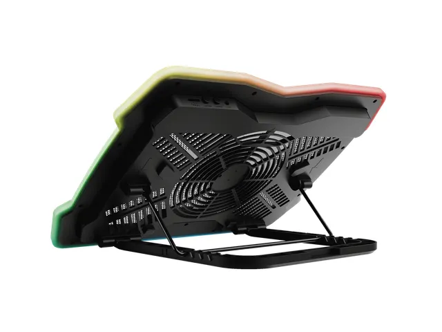 Trust GXT 1126 Aura Cooling Laptopstandaard met LED verlichting Zwart