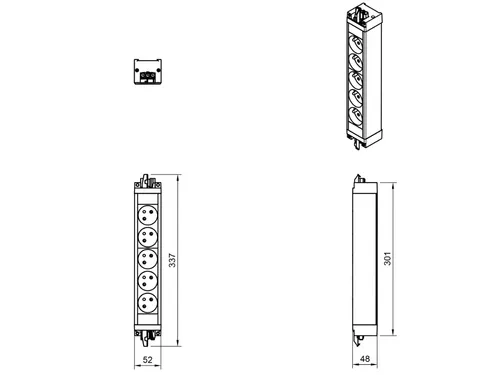 Dubbele Stekkerdoos Set – 2x 5 FR/BE 933 GST18i3 Zwart