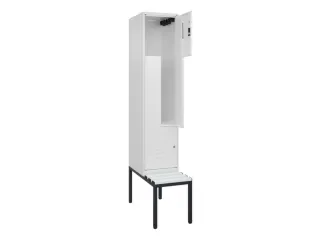 Z-garderobekast,HxBxD 2120x400x815mm,2vak,vak B 400mm,cil.-slot - 2
