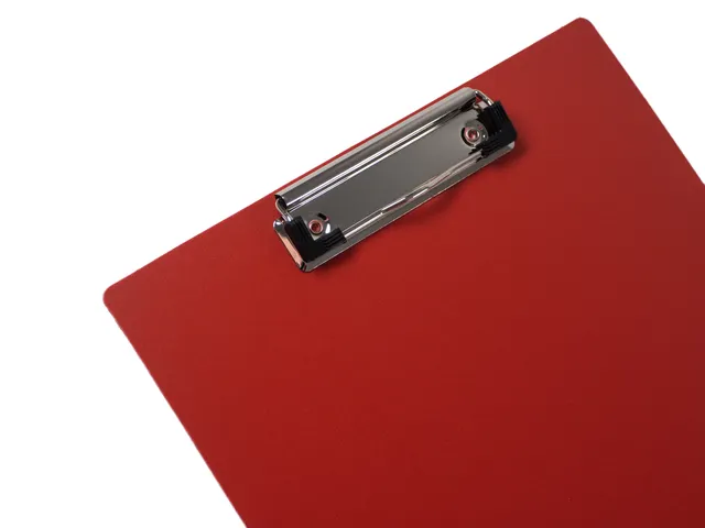 klembord A4 rood met sterke klem