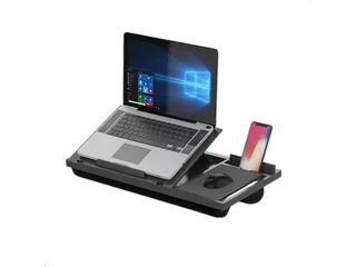Laptopstandaard met Schootkussen en Mousepad Zwart - 1