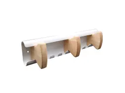 Unilux Wandkapstok Aurora Wit Beukenhout 3 haken
