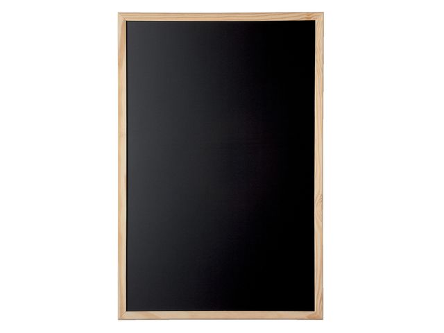 Krijtbord MAUL 40x60cm zwart onbewerkt hout | StoepbordOnline.nl