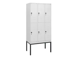 dubbeldekse locker,HxBxD 1950x900x500mm,3x2vak.,vak B 300mm - 1