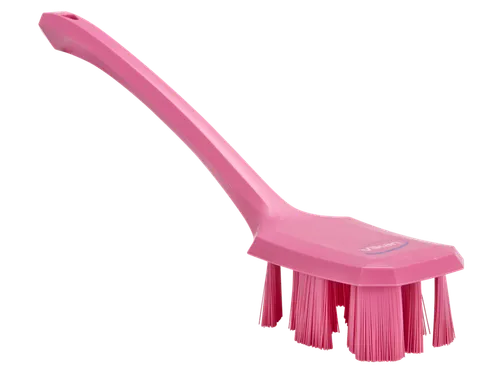 UST 4196-1 afwasborstel roze harde vezels lange steel 70x395mm