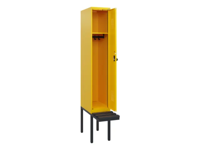 locker met bank,HxBxD 1950x300x815mm,1vak,vak B 300mm,draaigrendel