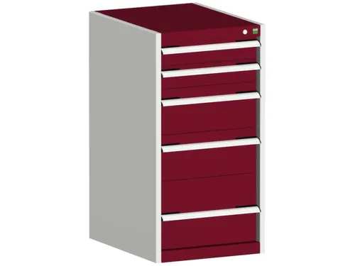 ladekast HxBxD 1000x525x650mm 5laden romp RAL7035 front RAL3004