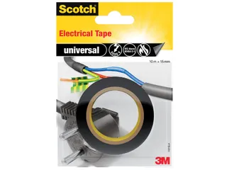 Plaktape Scotch Isolatie 15mmx10m Zwart - 1