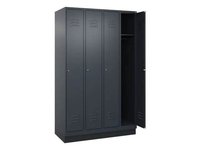 locker,HxBxD 1950x1200x500mm,4vak,vak B 300mm,cil.-slot,sokkel