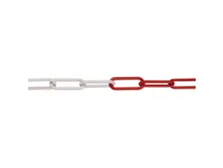 afzetketting,v. afzetpaal met ketting,Ø 6mm,L 50m,nylon,rood/wit