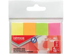 Index 20x50mm Etui 4x50 tabs Neonkleuren