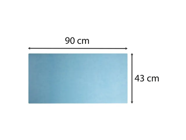 Onderlegger PU 43x90 donkerblw/lichtblw