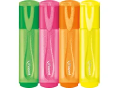 Maped Fluo'Peps Glitter markeerstiften 4 Fluor kleuren