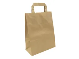Papieren zak Kraft met Handvat 28x22cm 70 Gram 250 Stuks