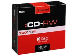 CD-RW Intenso 700MB 10 Stuks SlimCase