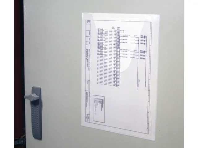 hoes voor schakelschema’s,DIN A4,staand,achterzijde zelfklevend,PVC