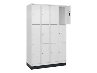 lockerkast,HxBxD 1950x1200x500mm,4x3vakken,vak B 300mm,cil.-slot - 1