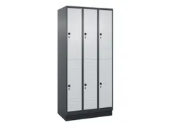 dubbeldekse locker,HxBxD 1950x900x500mm,3x2vak.,vak B 300mm