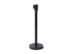 Afzetpaal Economy Zwart met 2.5 meter Zwarte trekband