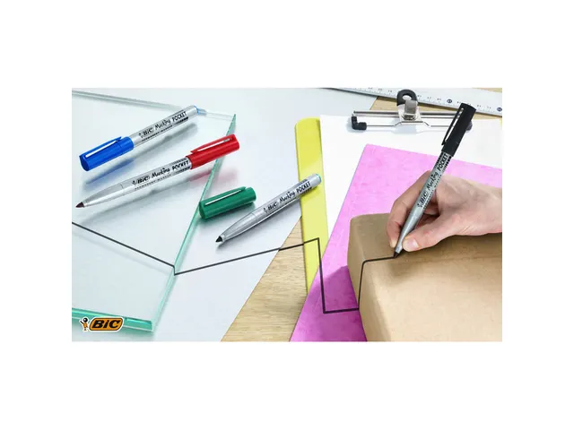 Viltstift Bic ecolutions rond fijn assorti blister à 4 kleuren