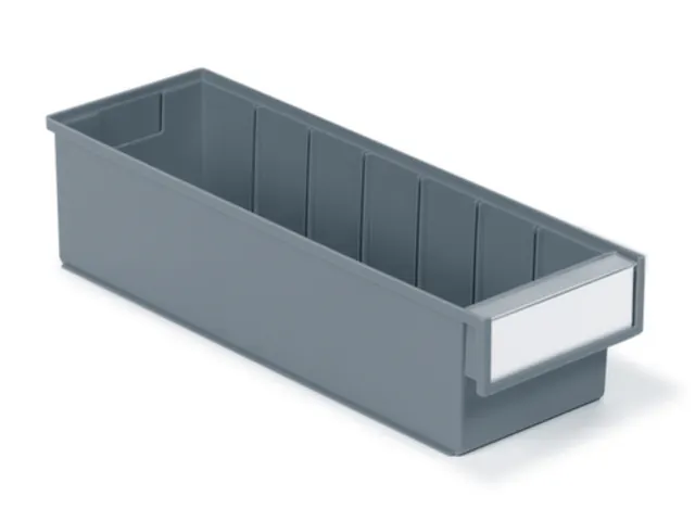 stellingbak,HxBxD 100x132x400mm,PP,grijs