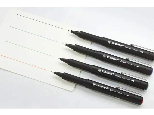 Fineliner STABILO dr!ver Fijne punt 0.4 mm Zwart