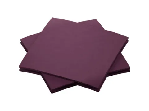 Servet 20x20cm BIO Dunisoft 1/4 vouw plum 2880 stuks