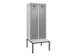 locker met bank,voor scheiding van kleding,HxBxD 2120x800x815mm,2vak