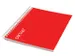 Cahier Qbasic Dictaat A5 spirale ligné 160 pages 70g rouge