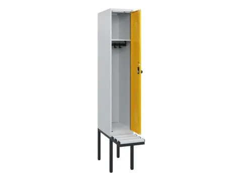 locker met bank,HxBxD 1950x300x815mm,1vak,vak B 300mm,draaigrendel