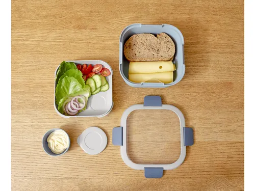 #*Lunch kit Blauw Sigma home food17,7 x 17,7 x 8,7 cm