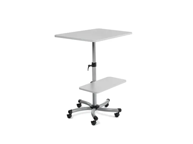 Mobiele werktafel Rocada 2 verstelbare bladen, melamine grijs