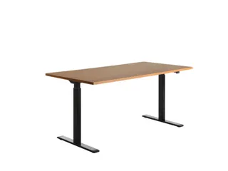 Elektrisch ihv bureau,HxBxD 700-1200x1600x800mm,blad beuken - 2
