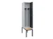 locker met bank,voor scheiding van kleding,HxBxD 2120x400x815mm,1vak