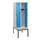 locker met bank,HxBxD 1950x600x815mm,2vak,vak B 300mm,draaigrendel