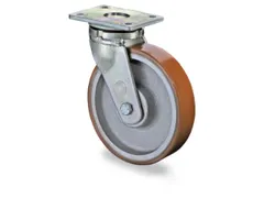 Zwenkwiel Velg Gietijzer Pu-Band Øxb 125X50Mm Draagverm. 550Kg