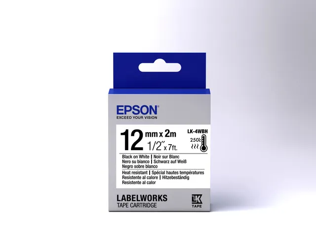 Hittebestendige label tape voor Epson-etikettencassette LK-4WBH
