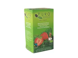 Puro Bio thee Aardbei zwarte thee Fairtrade 25 zakjes