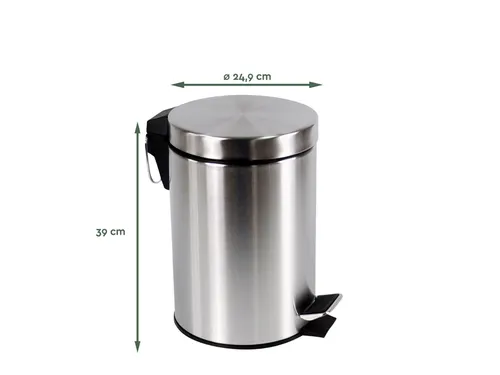 Pedaalemmer BRASQ 12 liter rvs