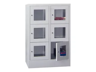 lockerkast,HxBxD 1187x800x500mm,2x3vakken,RAL7035,front RAL7035 - 2