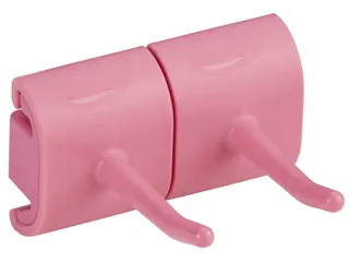 Vikan Hygiene Dubbele Haak voor Hi-Flex Wandhouder Roze - 1
