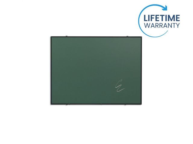Krijtbord 45x60cm Groen Emaille Softline 8 mm Zwart profiel | KrijtbordWinkel.be