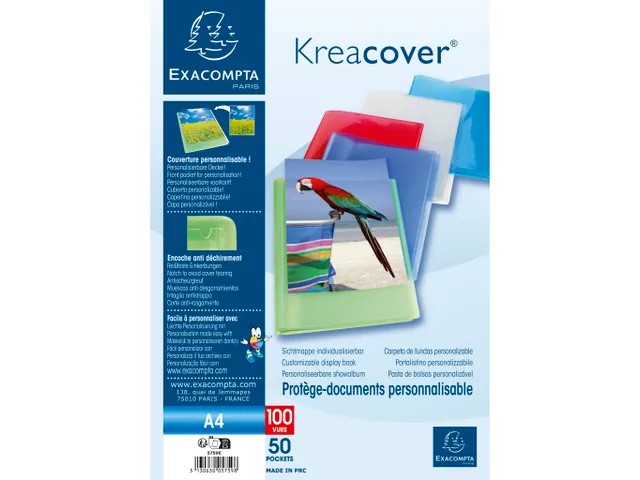Protège-documents en polypropylène semi rigide Kreacover Chromaline