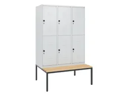 Dubbeldekse dekenkist,HxBxD 1950x1200x815mm,3x2vak.,vak B 400mm