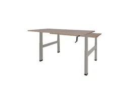 Dextro Slinger Duo zit/sta Bureau 120cm frame Alu blad Havana