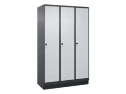 locker voor scheiding van kleding,HxBxD 1950x1200x500mm,3vak